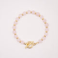 CIRCÉ | Rose Quartz and 18-carat gold-plated stainless steel bracelet