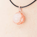 Pendant | Rose Quartz Moon Sphere